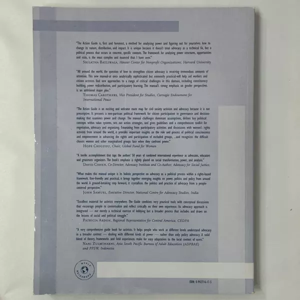 A New Weave of Power People and Politics by Valerie Miller 2007 Paperback