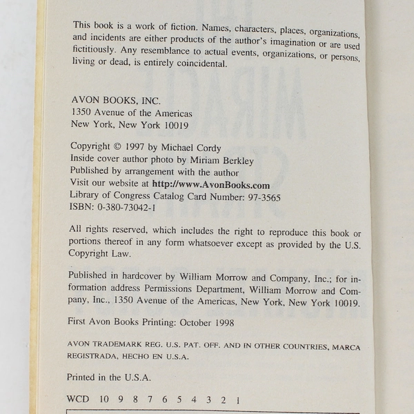 The Miracle Strain by Michael Cordy 1997 Paperback