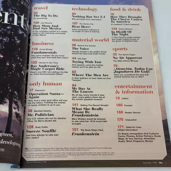 My Day At the Louvre Delta Air Lines Sky November 1998