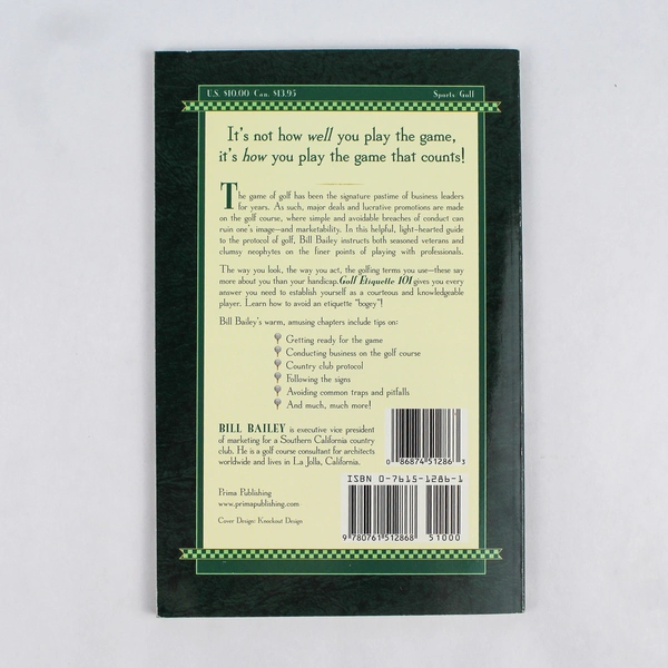 Golf Etiquette 101 by Bill Bailey 1998 Lighthearted Guide to Golf Paperback