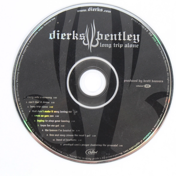 Dierks Bentley Long Trip Alone CD 2006 Country Music Pre-Owned, Scratched