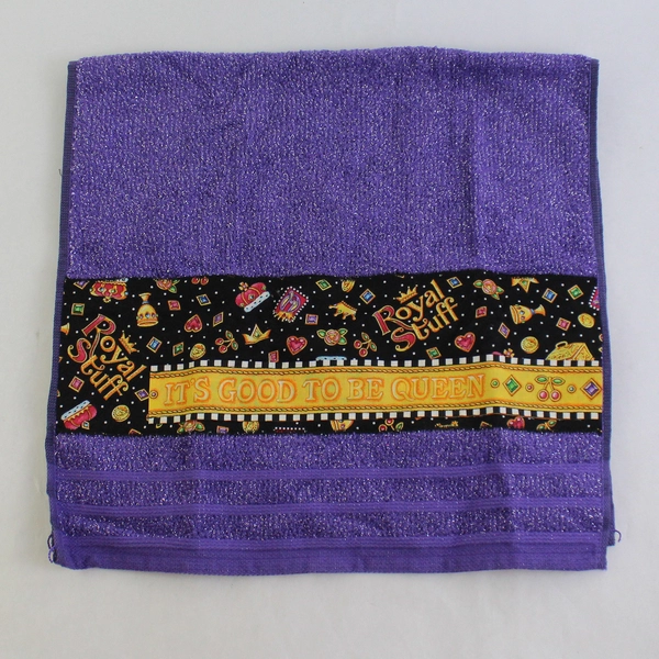 Vintage Santens Royalty Themed Purple Kitchen Hand Towel