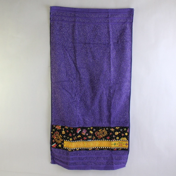 Vintage Santens Royalty Themed Purple Kitchen Hand Towel