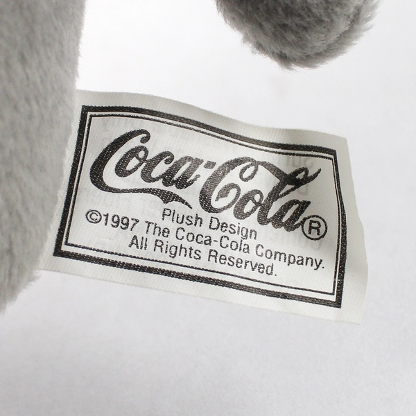 Collectible Coca-Cola Bean Bag Plush Gray Seal W/ Backwards Cap Hat W/ Tag