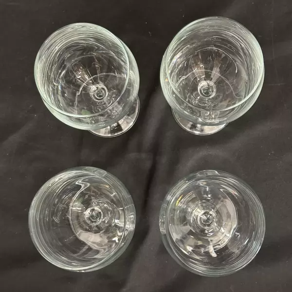 Set of 4 Clear Crystal Red Wine Glasses 7 Inch