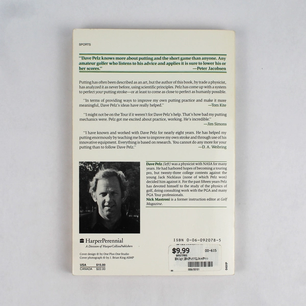 Putt Like the Pros by Dave Pelz Nick Mastroni Scientific Way to Improve 1991 PB