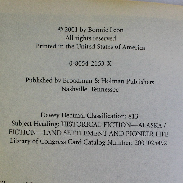 Valley of Promises by Bonnie Leon Matanuska Series Book 1 2001 PB