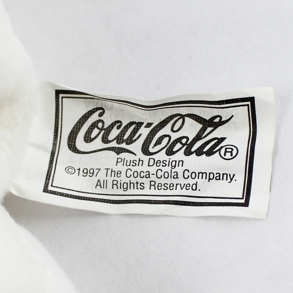 Collectible Coca-Cola Bean Bag Plush White Polar Bear W/ Cap Hat W/ Tag