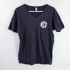 American Apparel Navy Blue Phi Sigma Sigma Sorority Graphic T-Shirt Women's M