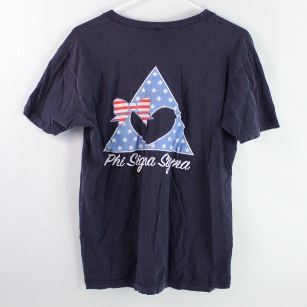 American Apparel Navy Blue Phi Sigma Sigma Sorority Graphic T-Shirt Women's M