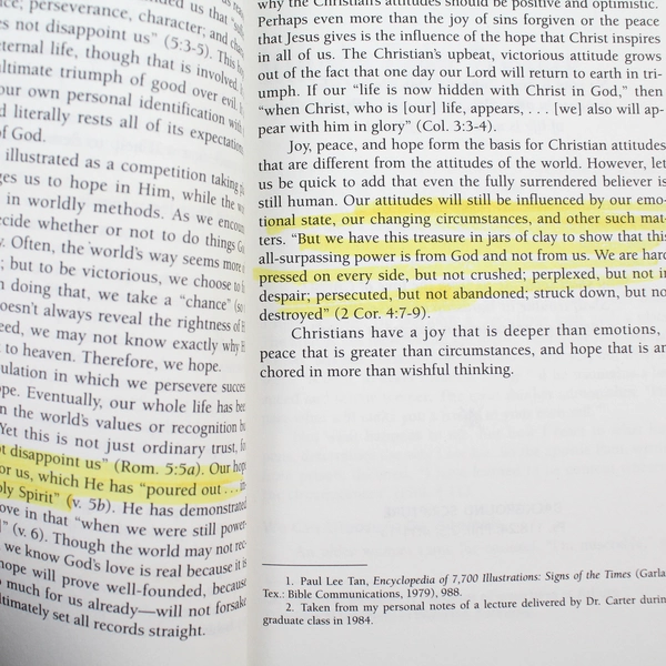 A Christian Attitude Toward Attitudes Paperback by Everett Leadingham 1995