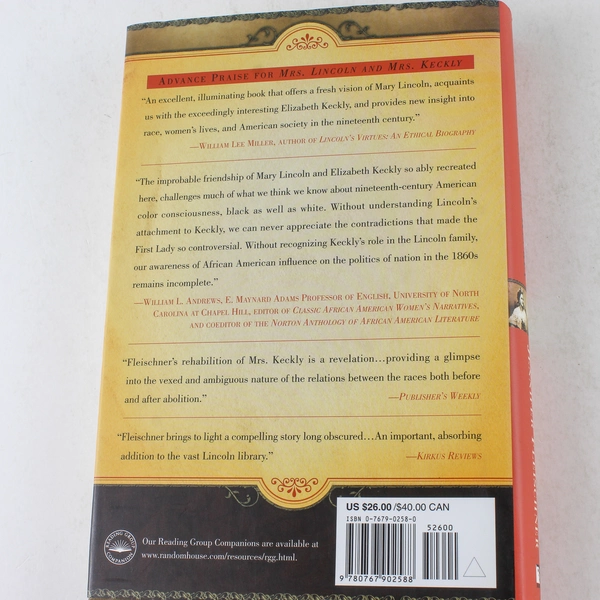 Mrs. Lincoln and Mrs. Keckly by Jennifer Fleischner 2003 Hardcover Book