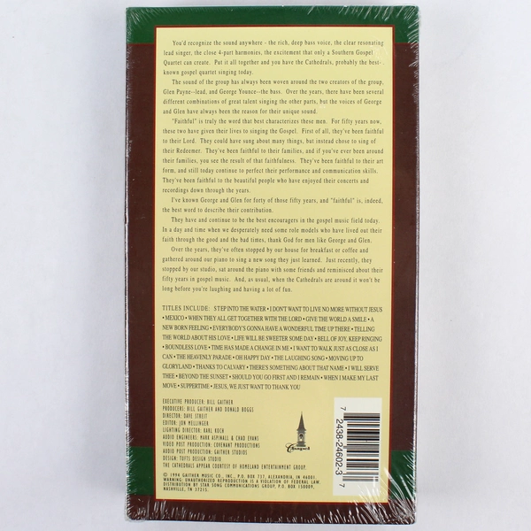 Sealed Fifty Faithful Years VHS with Glen Payne & George Younce - Gospel Music