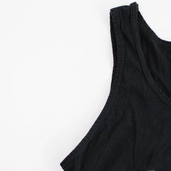 American Apparel Go Greek Tank Top Unisex Small Black Good Condition