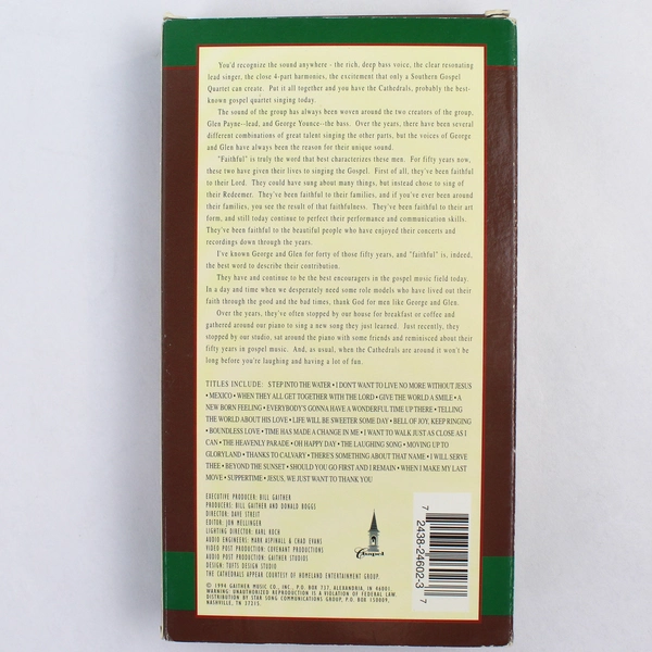 Fifty Faithful Years with Glen Payne & George Younce Vol 5 VHS - Good Condition