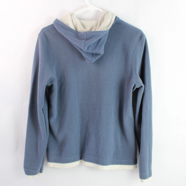 Sonoma Blue Half-Button Hooded Sweatshirt Women's Size L Good Condition