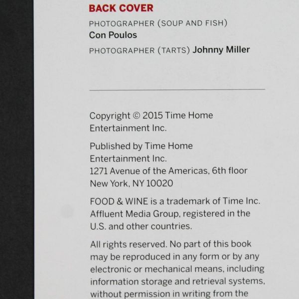 Food & Wine Annual Cookbook 2015 by Dana Cowin An Entire Year of Recipes HC