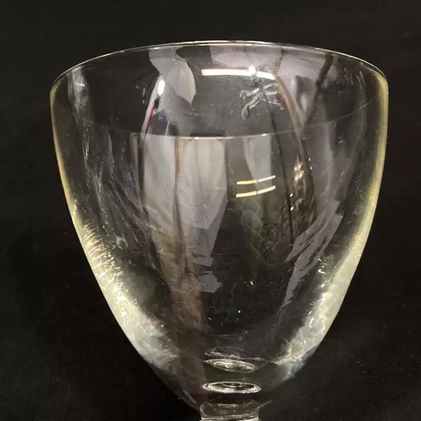 Set of 3 Crystal Ball Stem Wine Glasses 5 Inch