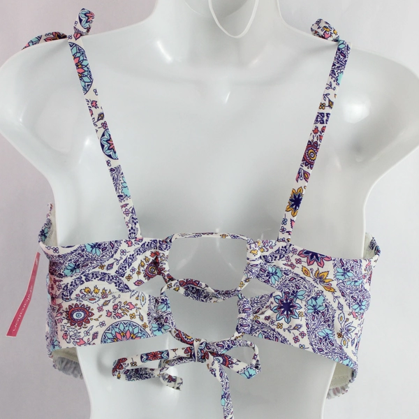 NWT Xhilaration Paisley Bikini Top Women's 14W Stylish Swimwear Beach Pool