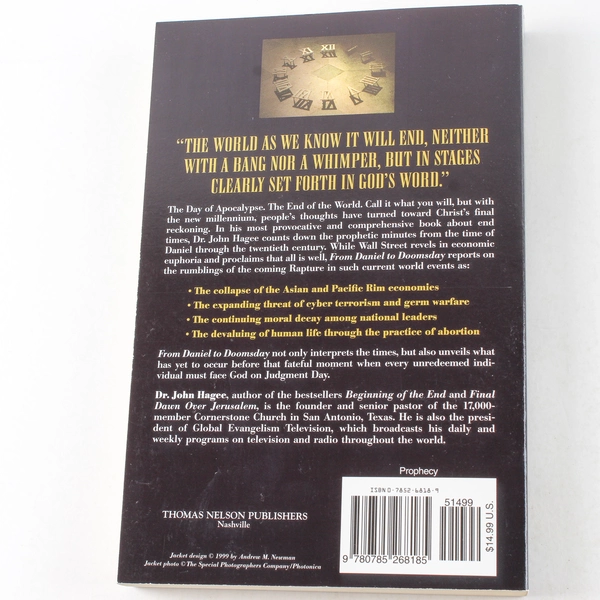 From Daniel to Doomsday by John Hagee Paperback - Good Condition 2000
