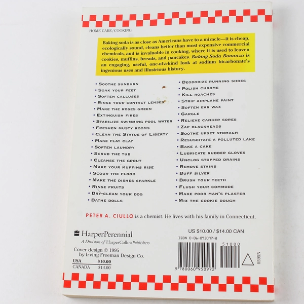 Baking Soda Bonanza by Peter A. Ciullo 1995 Paperback - Household Uses Guide