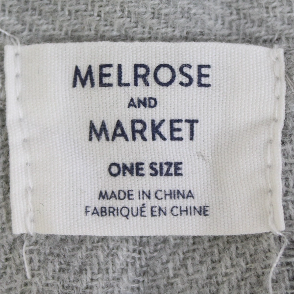 Melrose and Market Women's Gray Zip-Front Poncho One Size