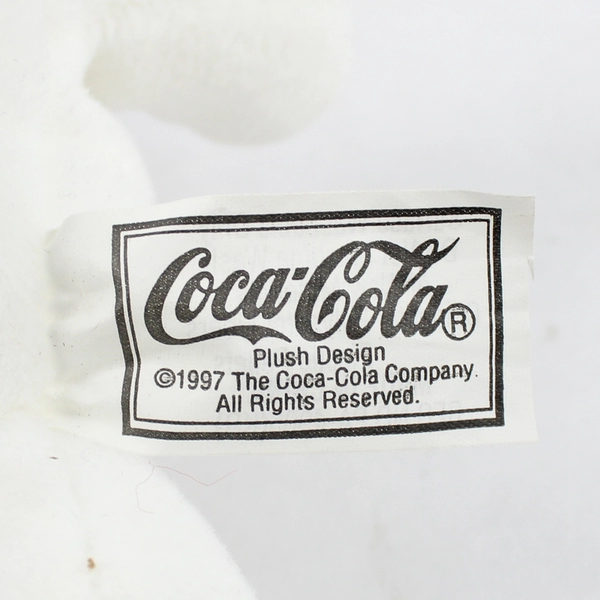 Collectible Coca-Cola Bean Bag Plush White Polar Bear W/ Hair Bow W/ Tag