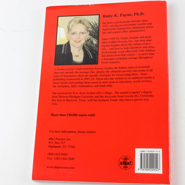 A Framework for Understanding Poverty by Ruby K. Payne 2001 Paperback Good