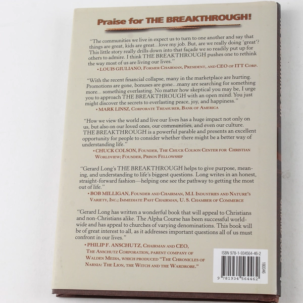 The Breakthrough by Gerald Long 2010 Hardcover Book - Good Condition