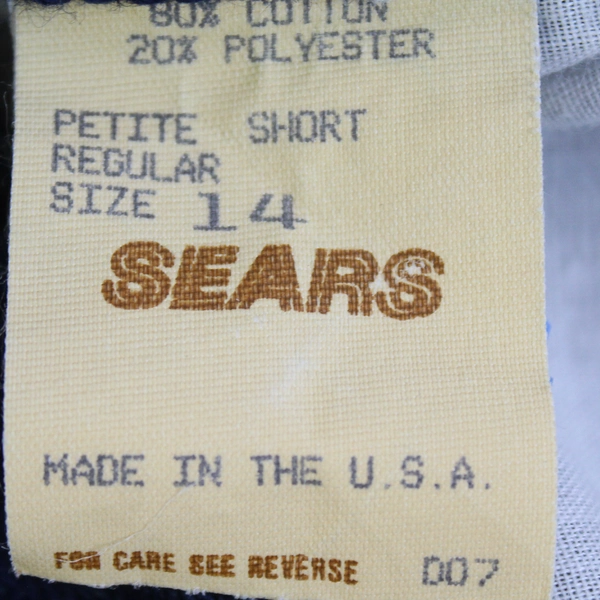 Vintage Sears Dark Wash Petite High-Rise Straight-Leg Jeans Women's Size 14