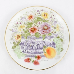 Hutschenreuther Decortative Plate 'Zinnias In A Sugar Bowl' By Daris Carroll 