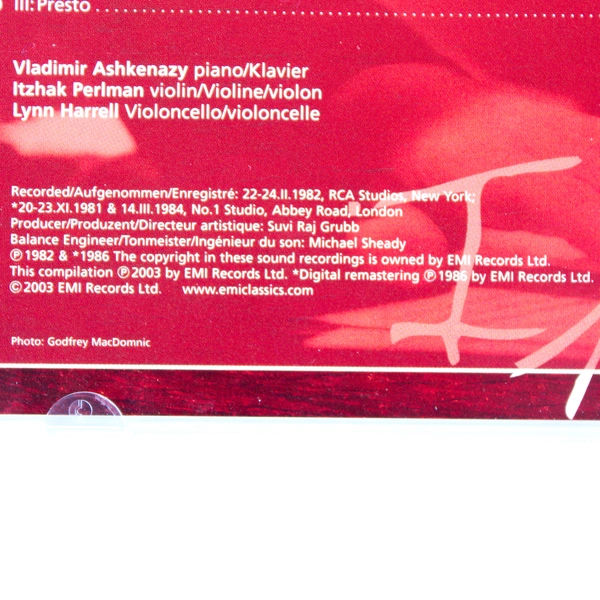 The Perlman Edition Perlman Ashkenazy & Harrell EMI Classics 2003
