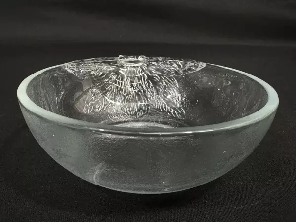 Vintage KIG Indonesia Glass Tomato Bowl 6" Decorative Serveware Collectible