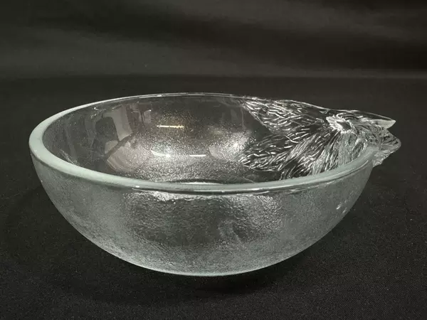 Vintage KIG Indonesia Glass Tomato Bowl 6" Decorative Serveware Collectible