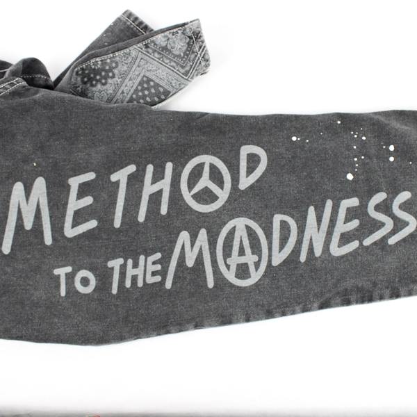 Unbranded Jeans Dark Grey Decorative Paint Stains Womens Size 49