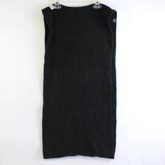 Calvin Klein Solid Black Acrylic Knit Loop Scarf