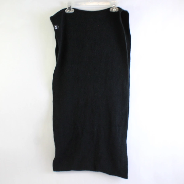 Calvin Klein Solid Black Acrylic Knit Loop Scarf