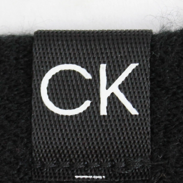 Calvin Klein Solid Black Acrylic Knit Loop Scarf