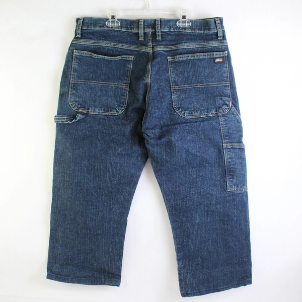 Dickies Flex Carpenter Cropped Jeans ALTERED, Mens 34 x 32 Cotton Stretch 20697