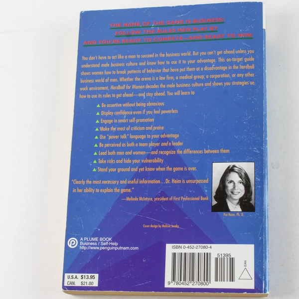 Hardball for Women by Pat Heim & Susan K. Golant 1993 Paperback Book