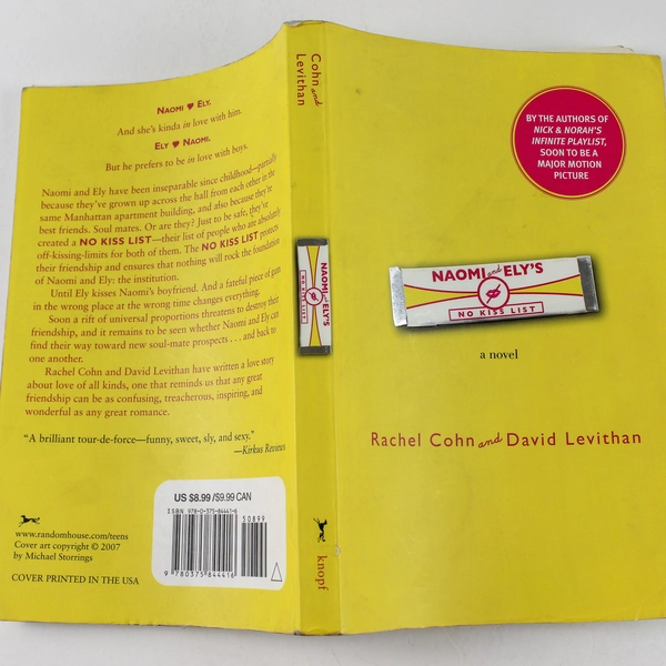 Naomi and Ely's No Kiss List David Levithan Rachel Cohn 2007 Paperback