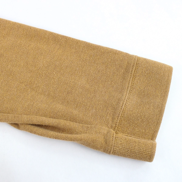 Unbranded Brown Long Sleeve Polo Shirt Men's Size 2XL Solid Color Cotton