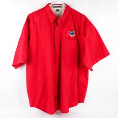 Red Port Authority Polo Short Sleeve Embroidered Button Up Shirt Men's Size 2XL