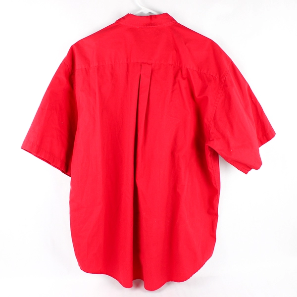 Red Port Authority Polo Short Sleeve Embroidered Button Up Shirt Men's Size 2XL