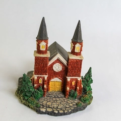 1987 Dept 56 Dickens Village Miniature Brick Abbey 5" Figurine - Holiday Decor