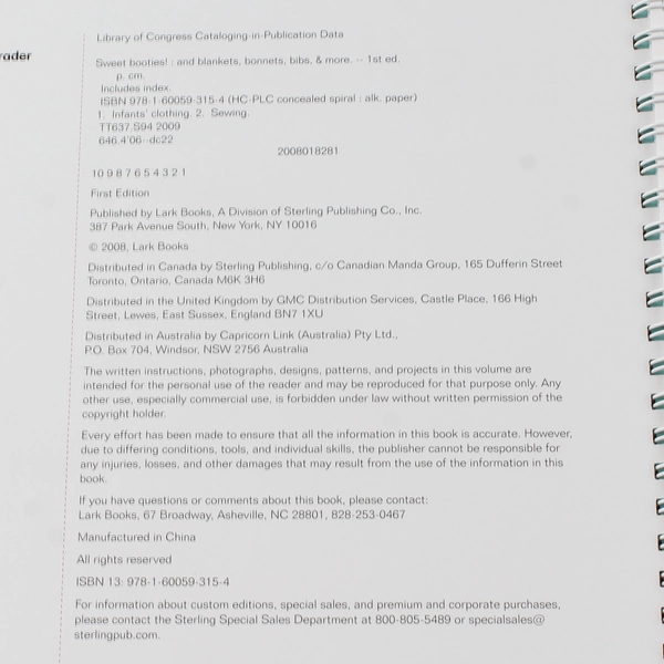 Sweet Booties Book by Valerie Van Arsdale Shrader Sewing Patterns & More