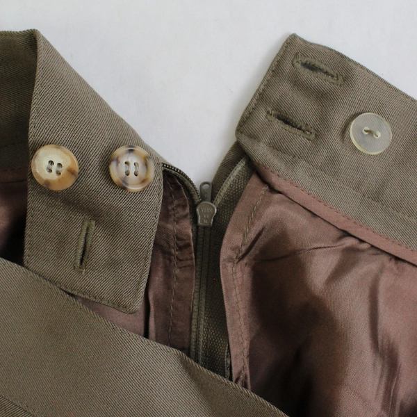 Talbots Petite Collection Solid Brown Wool Pencil Skirt Women's Size 12