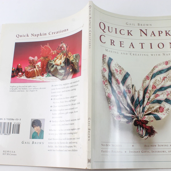 Quick Napkin Creations by Gail Brown 1991 Paperback Crafting & Decorating Guide