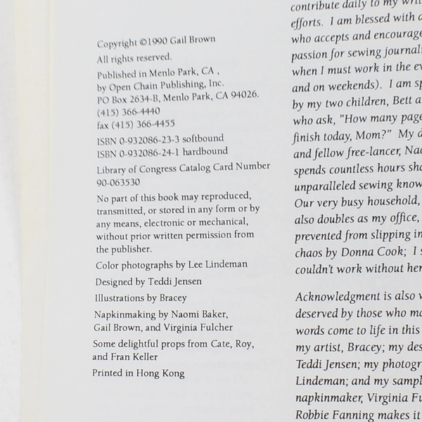 Quick Napkin Creations by Gail Brown 1991 Paperback Crafting & Decorating Guide