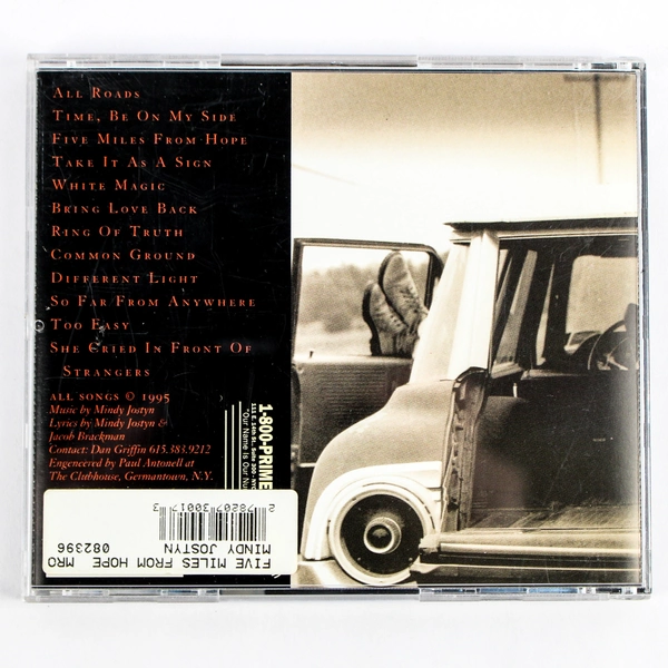 Music CD Five Miles From Hope by Mindy Jostyn 1995 1-800-Prime-CD